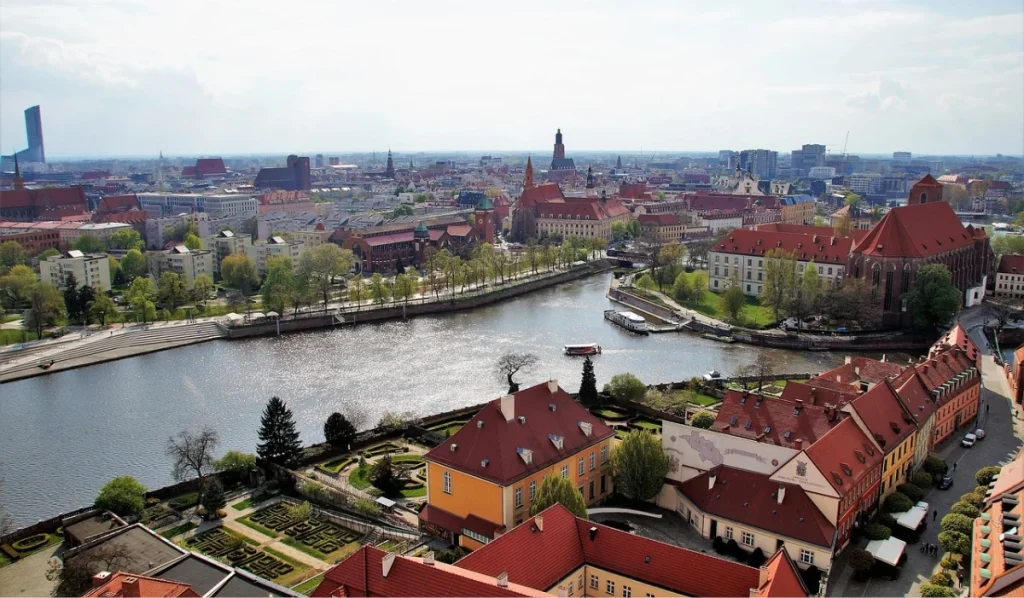 Wroclaw aerial view.